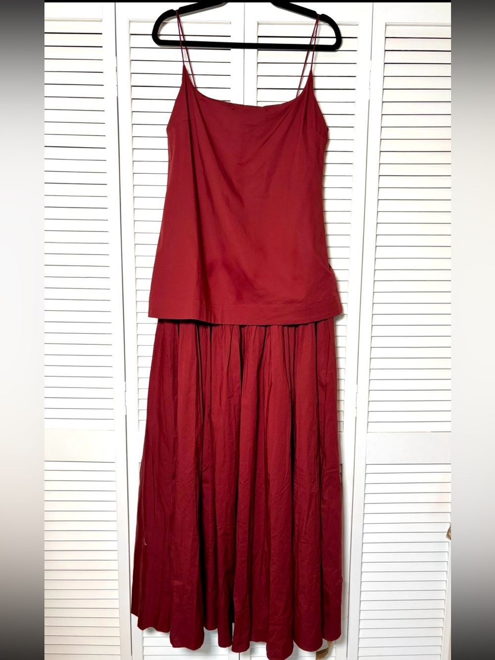 NWT o.p.t Few Moda Drop Waist Dress Wine Size Large - Picture 2 of 7